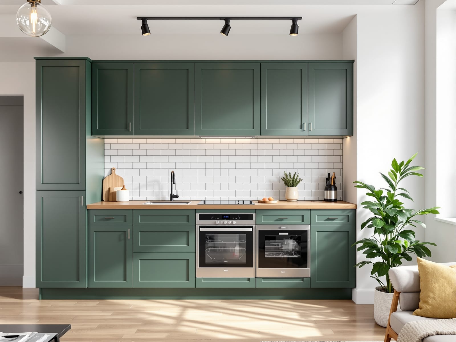 Cocina nueva integrada al living